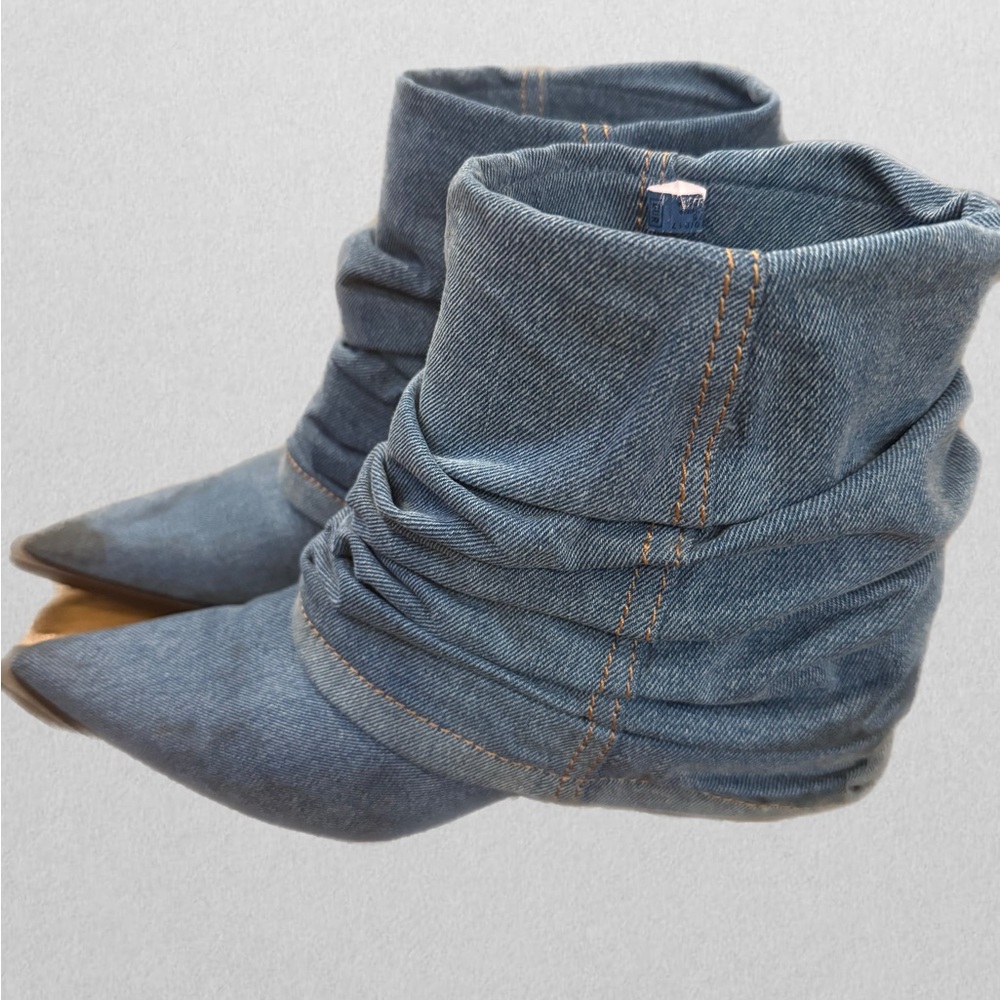 ZARA Denim Denim Boots — (US 7)